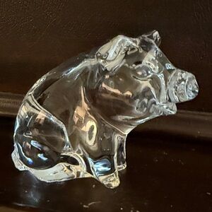 Princess House Pig Figurine/Paperweight. 24% Lead Crystal